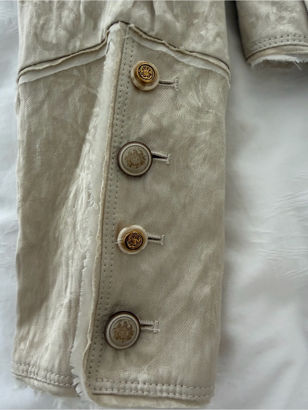Zara Cream Military-Inspired Cropped Jacket - Picture 8 of 11